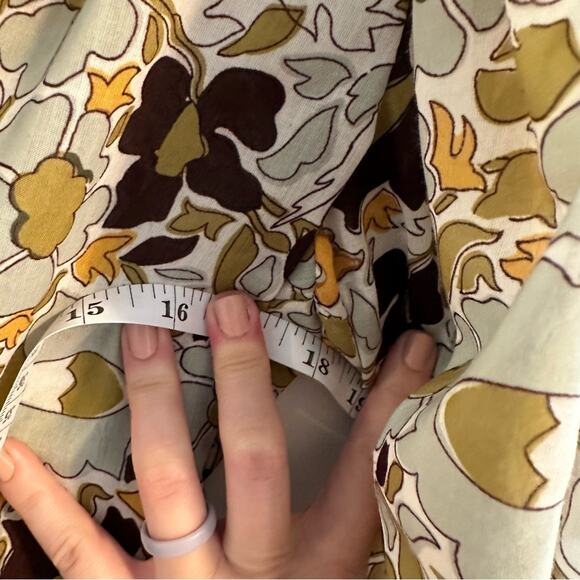 Rebecca Taylor Floral Blouse Long Sleeve Top Small - Picture 5 of 11